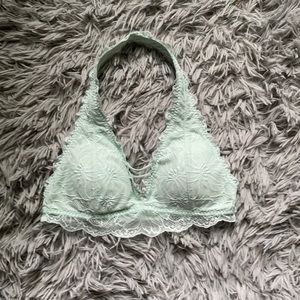 hollister light green bralette